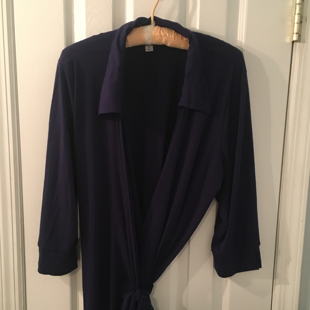 Julia K Classic Wrap Dress with 3/4 Sleeves (1X)